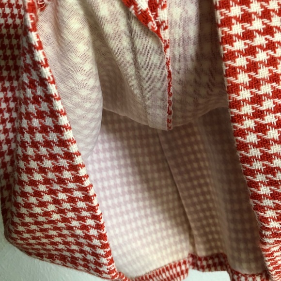 Vintage > 60’s Hippie Red and White Check Gingham Mini Skirt > 2 - Picture 8 of 9